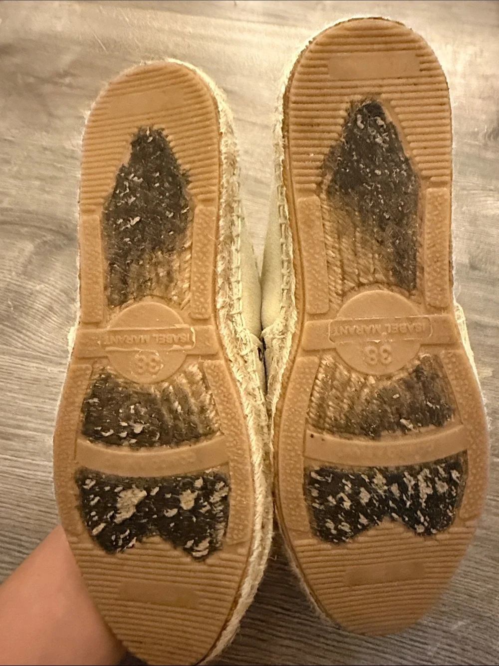 Isabel Marant Beige Espadrille Wedge Sneakers